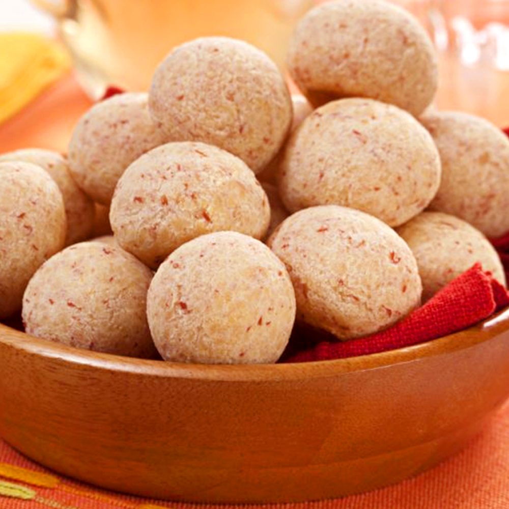 Pão de queijo com Mortadela Cofril