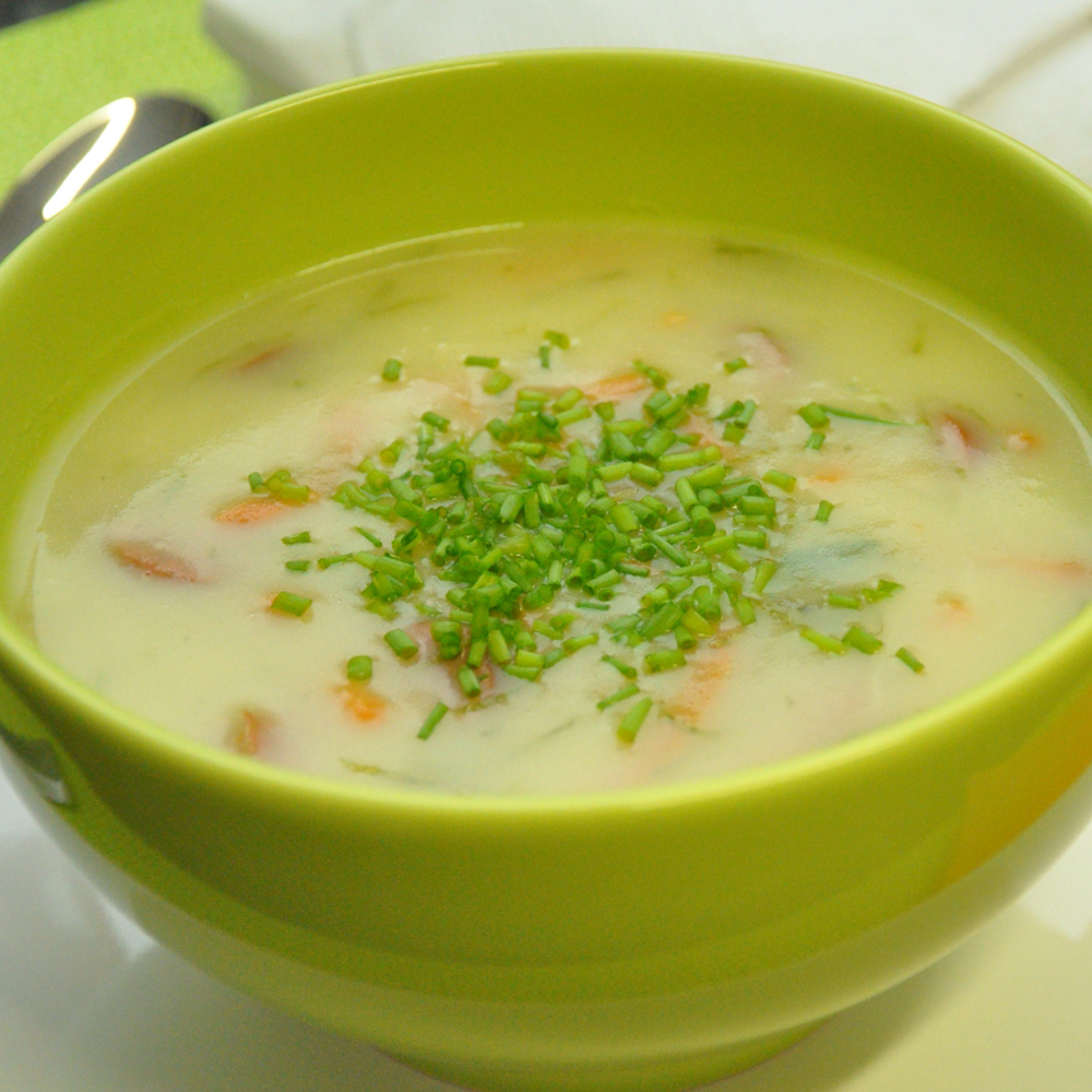 Sopa de batata com Salsicha Cofril