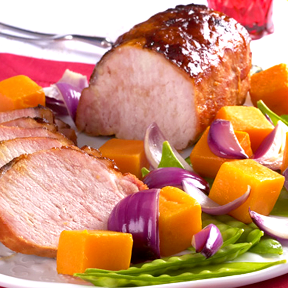 Lombo Suíno Cofril com legumes
