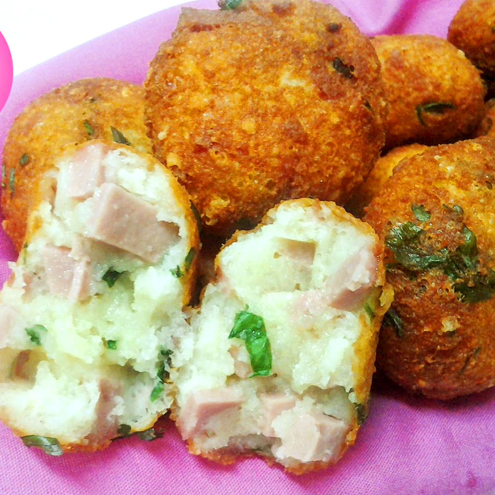 Bolinho de arroz com mortadela Cofril
